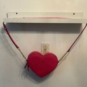 Victoria's Secret Fuchsia Heart Crossbody Bag